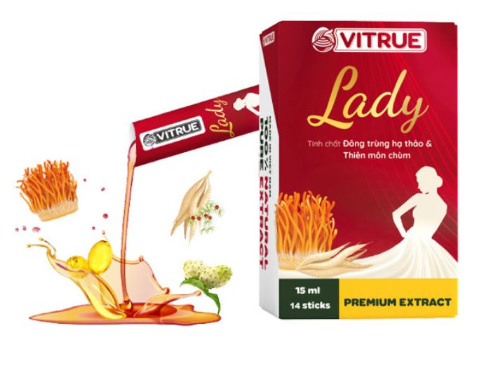Vitrue Lady - tinh chất thảo dược thiên nhiên giúp giảm mụn nội tiết hiệu quả