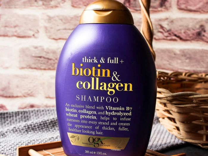Dầu gội OGX Biotin & Collagen kích thích mọc tóc hiệu quả
