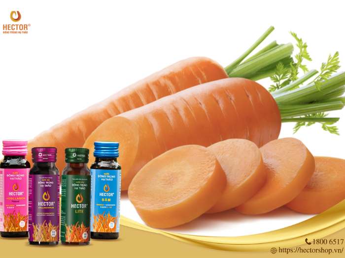 Cà rốt không chỉ nổi tiếng với hàm lượng vitamin A cao mà còn cung cấp 5.9mg vitamin C