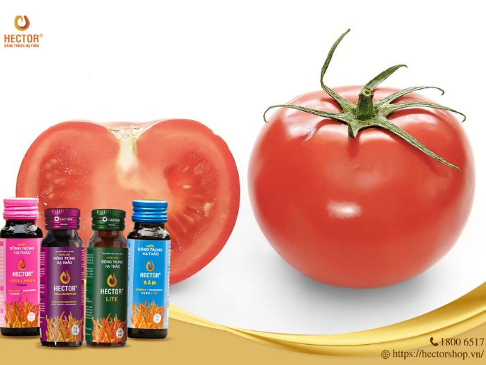 Cà chua là một thực phẩm chứa vitamin C dồi dào, với 24mg trong mỗi 100g