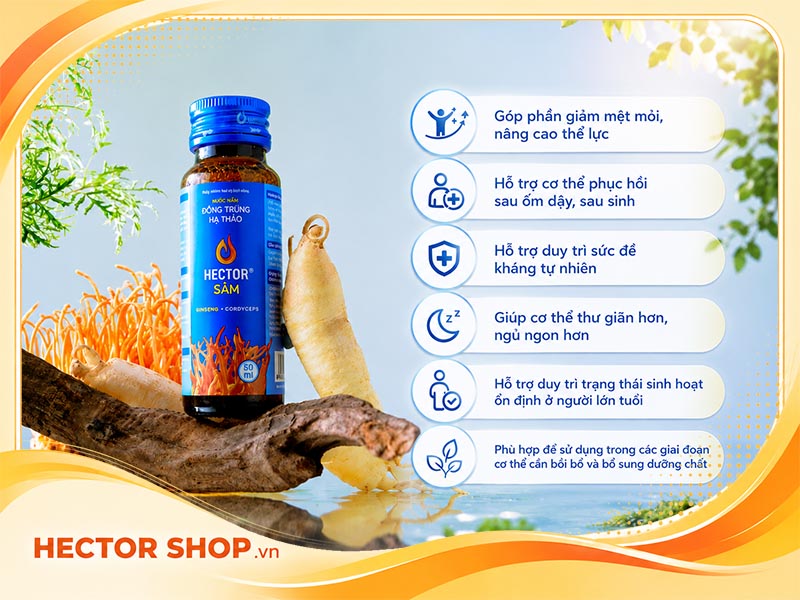 Nước đông trùng hạ thảo Hector Sâm