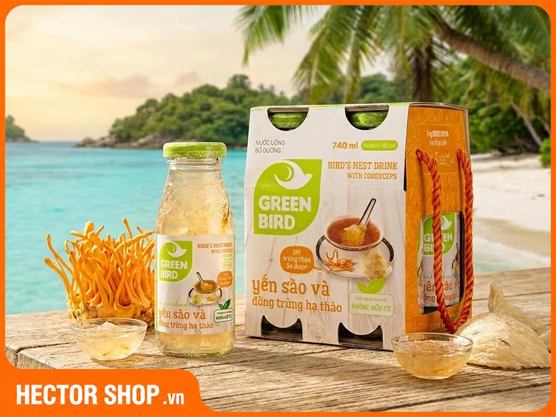 Nước Yến Sào Đông Trùng Hạ Thảo Green Bird