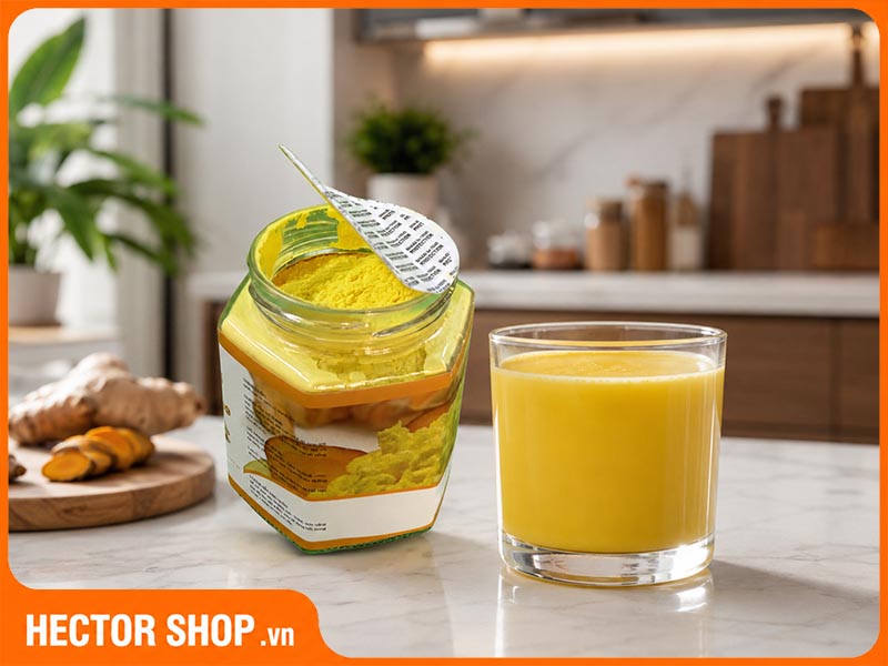 Cách sử dụng tinh bột nghệ vàng nguyên chất QNA Farm