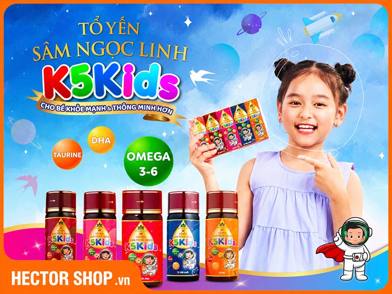 Điểm nổi bật của nước yến sào sâm Ngọc Linh K5 Kids