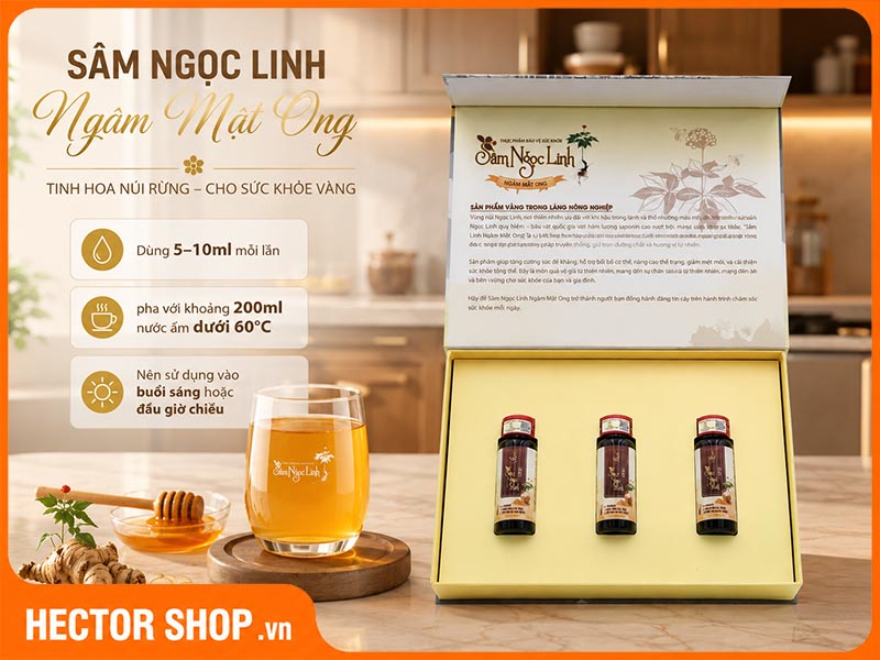Hướng dẫn sử dụng sâm Ngọc Linh Ngâm Mật Ong Trimico