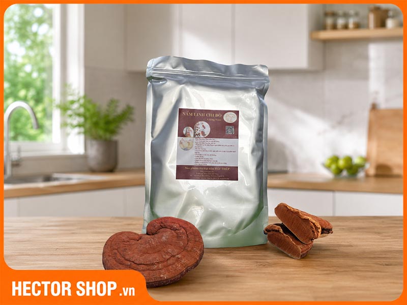 Nấm linh chi đỏ giống Nhật - Đất Thép 250g