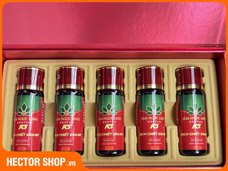 Nước Sâm Ngọc Linh K5 50ml (5 chai/hộp)