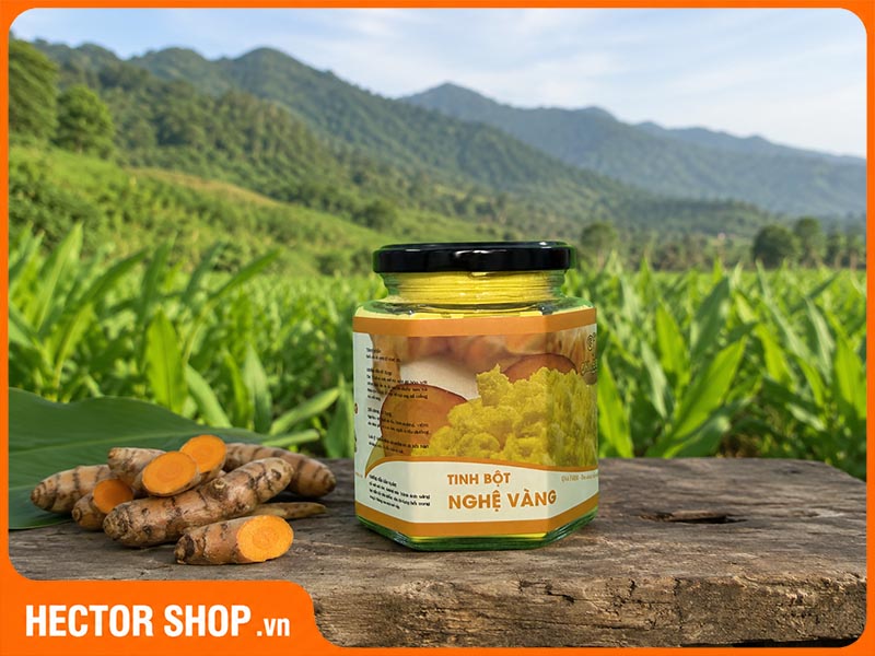 Tinh bột nghệ vàng nguyên chất QNA Farm 200 g