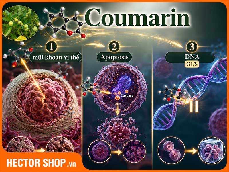 Cơ chế tác động của Coumarin lên tế bào bất thường