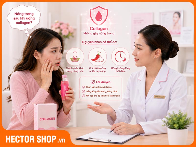 Collagen không phải là tác nhân chính gây nóng trong người