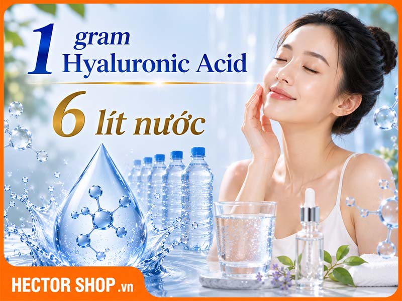 Hyaluronic Acid có khả năng liên kết với phân tử nước cực mạnh