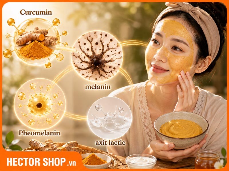 Mặt nạ nghệ sữa chua hỗ trợ làm sáng màu da