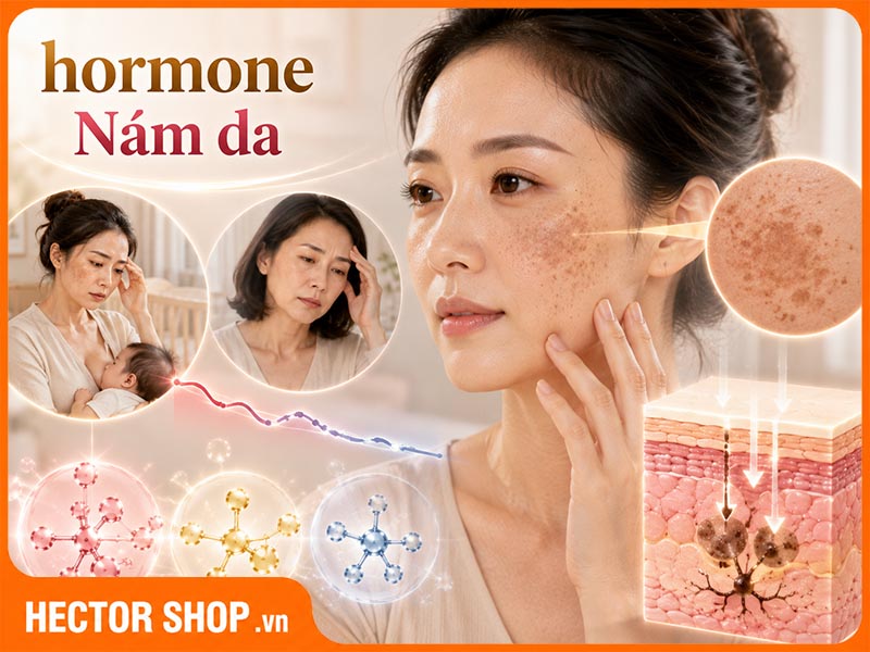 Nám do rối loạn hormone cần giải pháp chuyên sâu từ đường uống