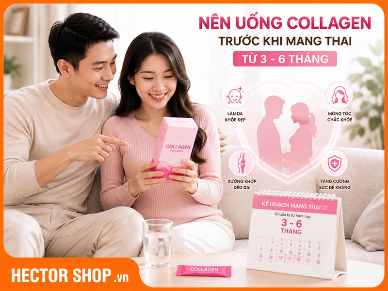 Nên uống collagen trước khi mang thai từ 3 đến 6 tháng