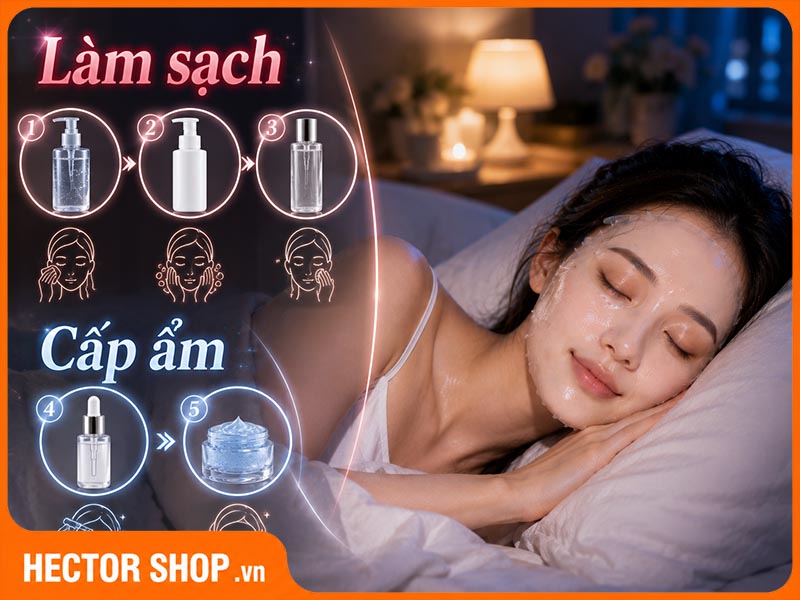 Quy trình dưỡng da trước khi ngủ