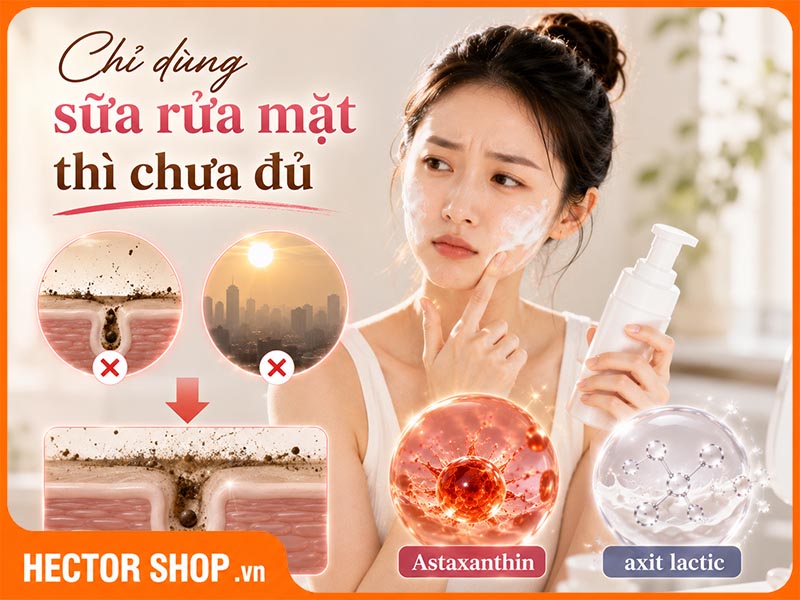 Sữa rửa mặt đôi khi là chưa đủ để làm sạch da