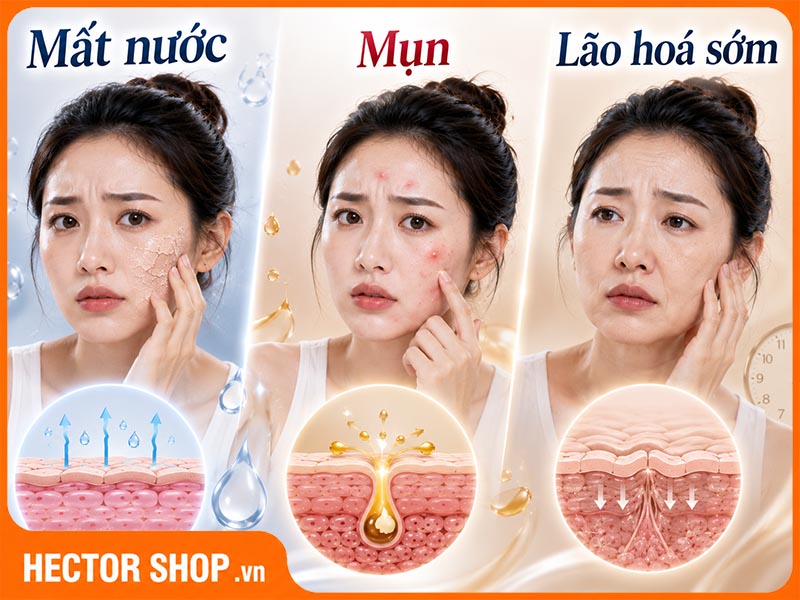 Tẩy trang làm sạch quá mức vô tình làm hại da
