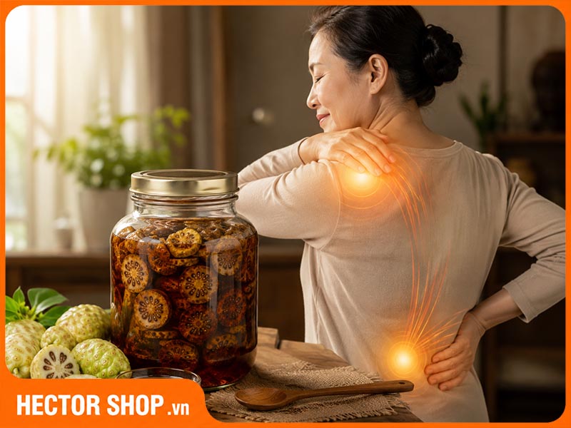 Trái nhàu ngâm mật ong có thể hỗ trợ tình trạng giảm đau nhức
