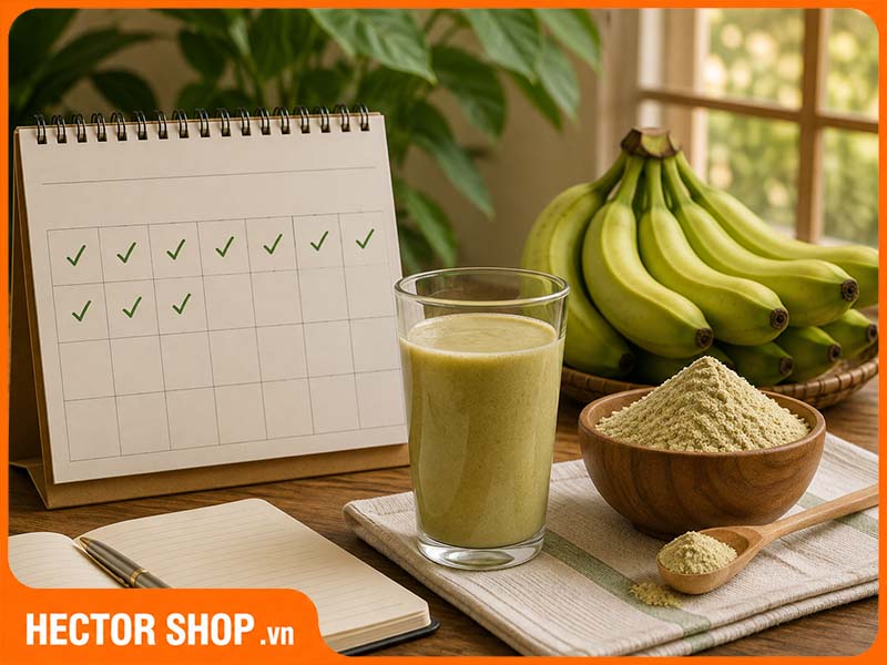 Bột chuối xanh là thực phẩm, nên sử dụng duy trì theo nhu cầu