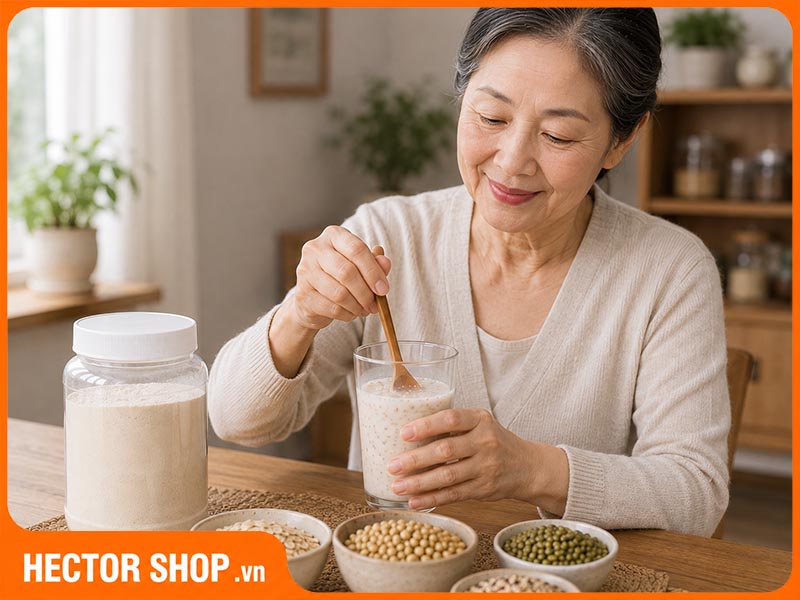 Có thể pha tinh bột kháng cùng với các loại hạt ngũ cốc