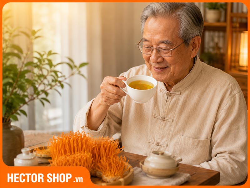 Đông trùng hạ thảo tốt cho sức khoẻ người cao tuổi