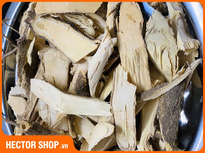 Thân già sát gốc Xáo tam phân phơi khô theo cách truyền thống