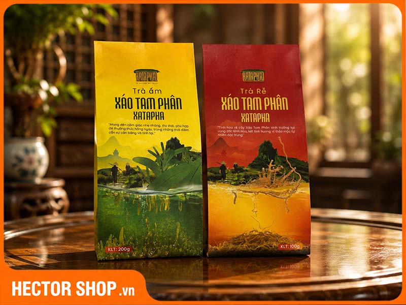 Trà xáo tam phân nấu ấm