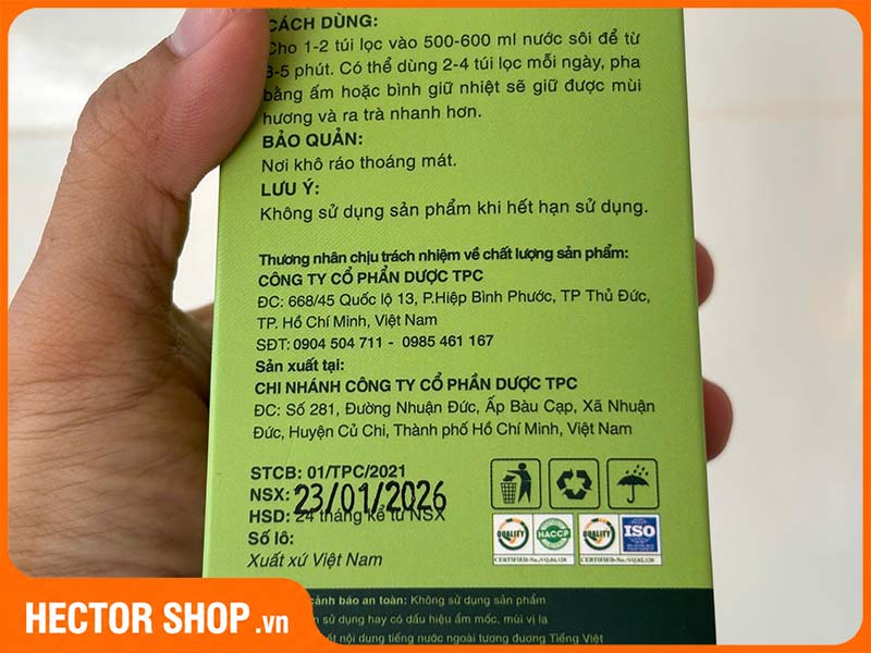 Xem kỹ tên đơn vị sản xuất và chịu trách nhiệm về sản phẩm