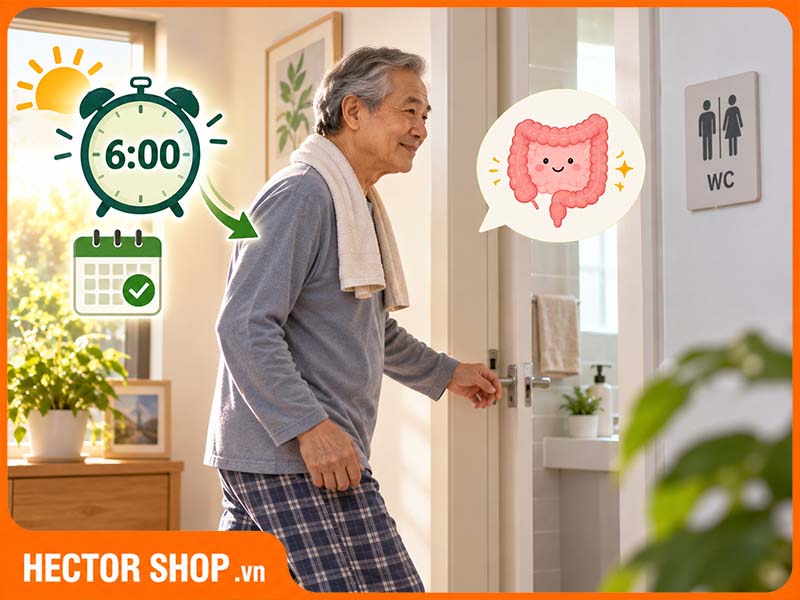 Duy trì thói quen đi vệ sinh đều đặn mỗi ngày