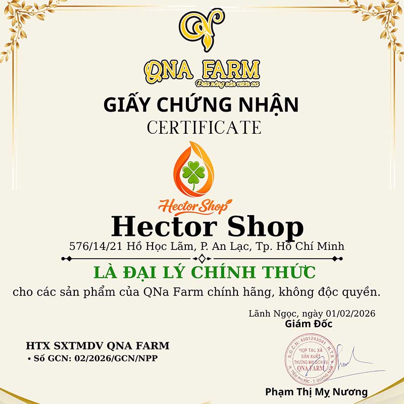 Hector Shop là đại lý chính thức của QNA Farm