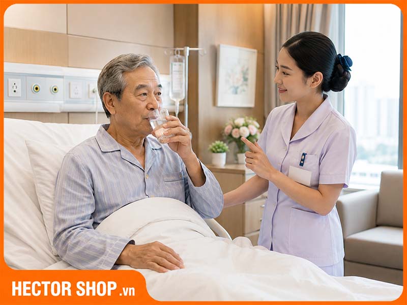 Người già mới ốm dậy cần nhớ uống đủ nước