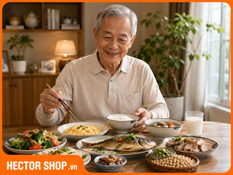 Người già rất cần bữa ăn giàu protein