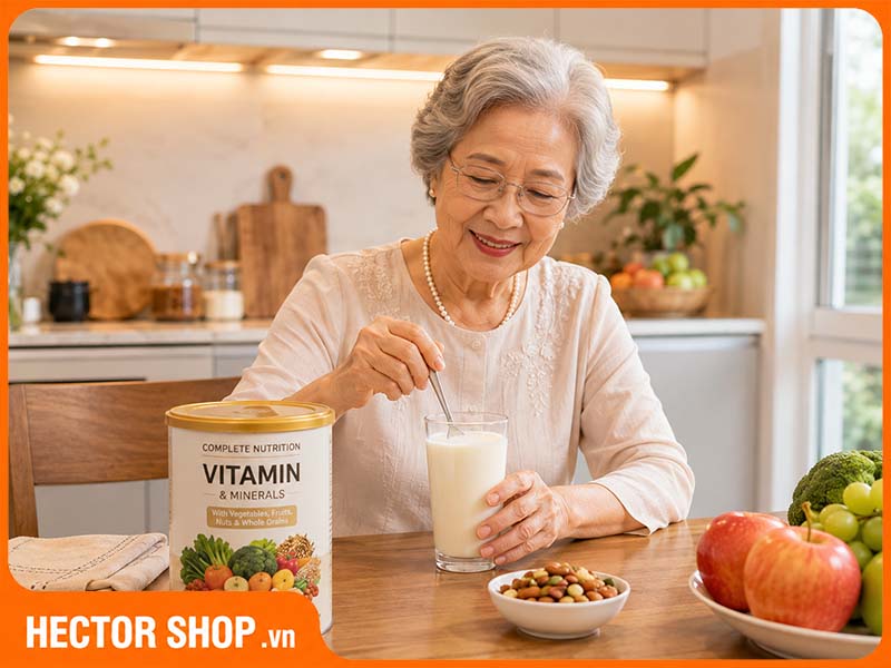 Người già yếu có thể cân nhắn dùng thêm thức uống bổ sung dinh dưỡng