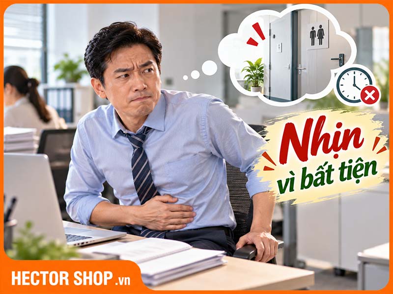 Nhịn đi đại tiện có thể gây táo bón
