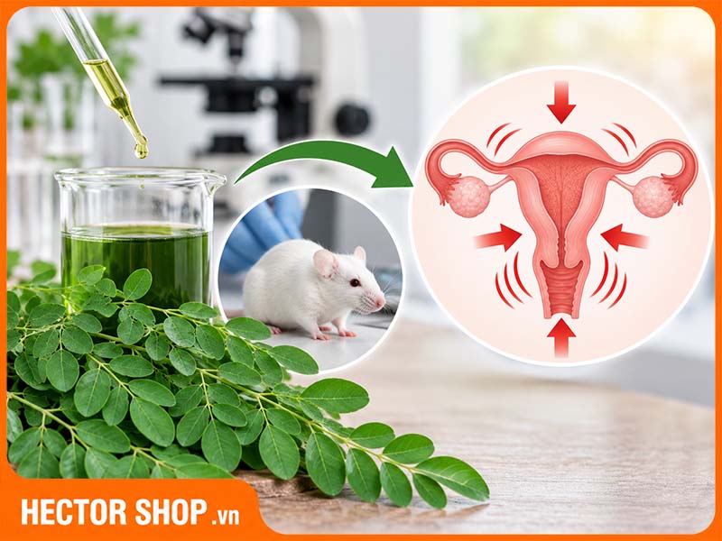 Thí nghiệm trên động vật cho thấy chùm ngây có khả năng gây co bóp tử cung