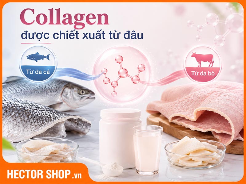 Collagen Chiết Xuất Từ Đâu? Da Cá Hay Da Bò Tốt Hơn?