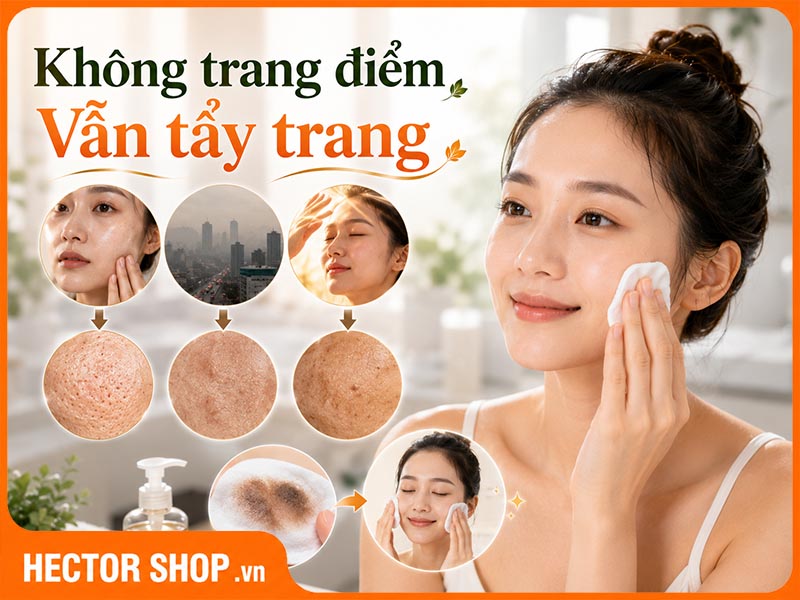 Không Trang Điểm Có Cần Tẩy Trang Không?