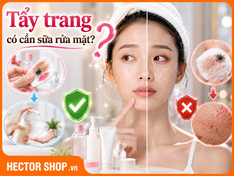 Tẩy Trang Không Rửa Mặt Lại Được Không? Sai Lầm Hủy Hoại Da